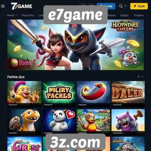 e7game oferece ampla variedade de jogos online